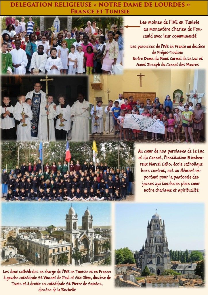 INSTITUT DU VERBE INCARNE - DELEGATION "N.D. DE LOURDES" FRANCE ET TUNISIE